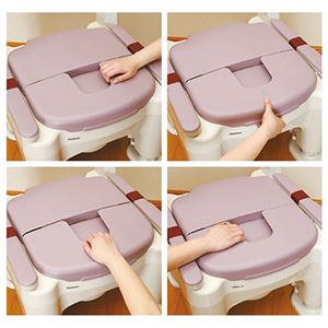 パナソニック エイジフリーポータブルトイレ 座楽 ラフィーネ プラスチック便座 モカブラウン PN-L30200B 1台(卸商品)