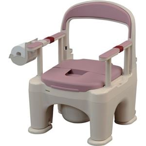 パナソニック エイジフリーポータブルトイレ 座楽 ラフィーネ プラスチック便座 ミスティパープル PN-L30200V 1台(卸商品)