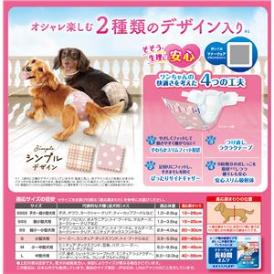 マナーウェア 女の子用 Sサイズ モーヴピンクドット・チェック 36枚NK005