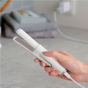 ノギ USBストレートヘアアイロン ホワイト 本体2.2×2.6×16.7cm(キャップ装着時高さ17cm) C6135630NK005