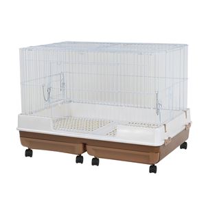 うさぎのカンタンおそうじケージワイド 茶 【ペット用品】(卸商品)