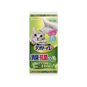 (まとめ)1週間消臭・抗菌デオトイレ 消臭・抗菌シート 10枚【×12セット】【ペット用品・猫用】(卸商品)