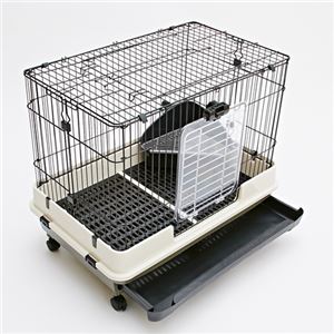 ラパン 掃除のしやすい広々ケージ ノワール【ペット用品】(卸商品)