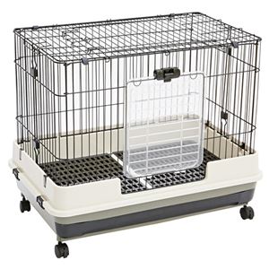 ラパン 掃除のしやすい広々ケージ ノワール【ペット用品】(卸商品)