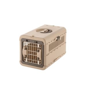 キャンピングキャリー折りたたみ S ダークブラウン【ペット用品】(卸商品)