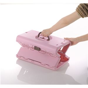 キャンピングキャリー折りたたみ S ライトピンク【ペット用品】(卸商品)