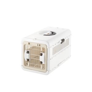 キャンピングキャリー折りたたみ S アイボリー【ペット用品】(卸商品)