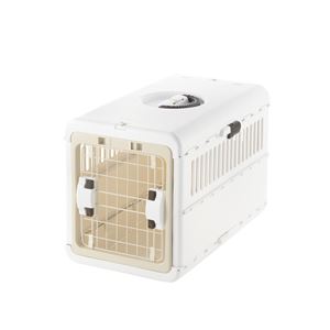 キャンピングキャリー折りたたみ M アイボリー【ペット用品】(卸商品)