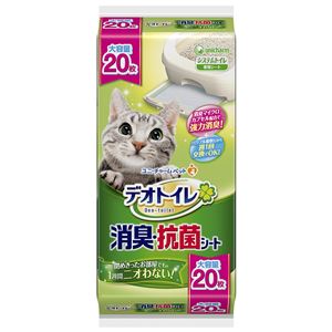 (まとめ)デオトイレ 消臭・抗菌シート 20枚 (ペット用品)【×6セット】(卸商品)