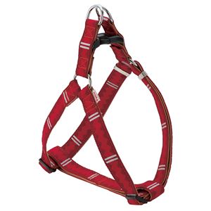 (まとめ)BASIC PLUS ロンバスハーネス M レッド(ペット用品)【×2セット】(卸商品)
