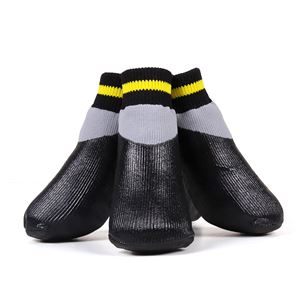 （まとめ）L'ange わんPAWプロテクト ベーシックブラック 5号 （ペット用品・靴）【×2セット】(卸商品)