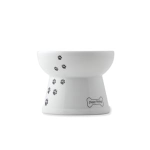 （まとめ）ハッピーダイニング 脚付フードボウル 犬柄・犬用 シリコン付き（ペット用品）【×20セット】(卸商品)