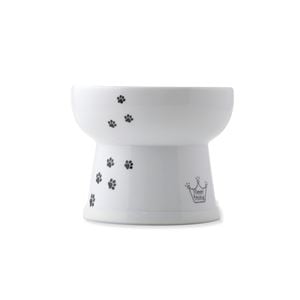 （まとめ）ハッピーダイニング 脚付ウォーターボウル ハイタイプ 猫柄 シリコン付き（ペット用品）【×20セット】(卸商品)