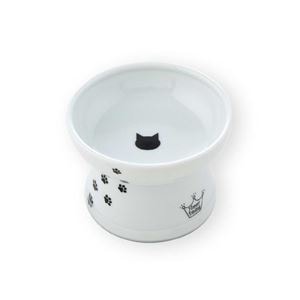 （まとめ）猫壱ハッピーダイニング 脚付フードボウル 猫柄 シリコン付き（ペット用品）【×40セット】(卸商品)
