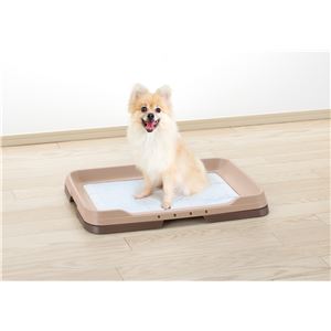 （まとめ）お掃除簡単ステップトレー レギュラー ダークブラウン (ペット用品) (×2セット）(卸商品)