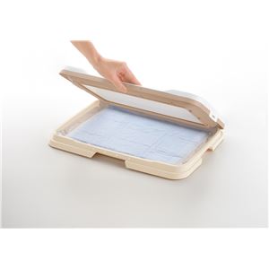 （まとめ）お掃除簡単ステップトレー レギュラー アイボリー (ペット用品) (×2セット）(卸商品)