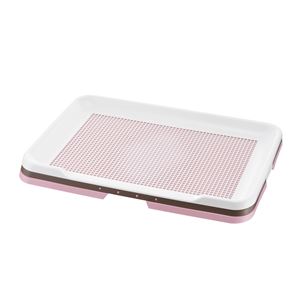 （まとめ）お掃除簡単ステップトレー ワイド ライトピンク (ペット用品) (×2セット）(卸商品)