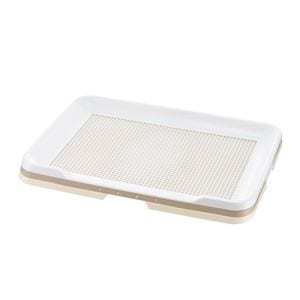 (まとめ)お掃除簡単ステップトレー ワイド アイボリー (ペット用品) (×2セット)(卸商品)