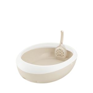 (まとめ)ラプレ ネコトイレ M ホワイト (ペット用品) (×5セット)(卸商品)