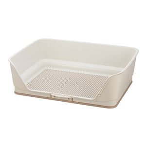 (まとめ)お掃除簡単ステップ壁付トイレ ワイド アイボリー (ペット用品) (×2セット)(卸商品)