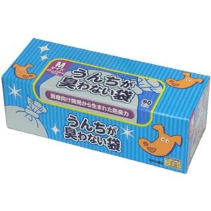 （まとめ）うんちが臭わない袋BOSペット用箱型M90枚【×5セット】(卸商品)