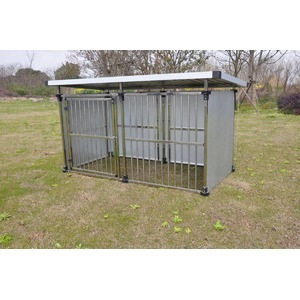 ドッグハウス DFS-M1 〔 0.5坪タイプ 屋外用 犬小屋 〕 中型犬 大型犬 ステンレス製 犬舎 ペット用品 ペットグッズ(卸商品)