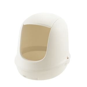 ラプレ ネコトイレ フード付 ホワイト （ペット用品）(卸商品)