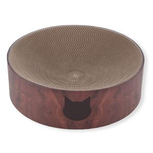 バリバリボウル 猫柄 ダークブラウン （ペット用品）(卸商品)