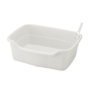 （まとめ） ラプレ ネコトイレ 深型 60 ホワイト （猫用 ペット用品） 【×2セット】(卸商品)