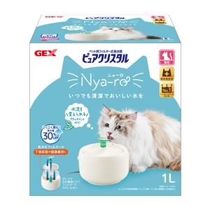 GEX ピュアクリスタル ニャーロ 1L 猫用 オフホワイト (ペット用品)(卸商品)