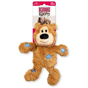 (まとめ) KONG(コング) ワイルドノット テディ M ブラウン (ペット用品) 【×3セット】(卸商品)