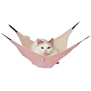 ニット生地の包まれにゃんモック ピンク (ペット用品)(卸商品)