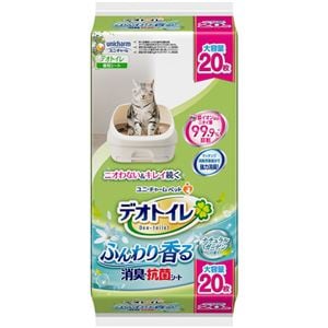 ユニ・チャーム デオトイレ ふんわり香る消臭・抗菌シート ナチュラルガーデンの香り 1パック(20枚)(卸商品)