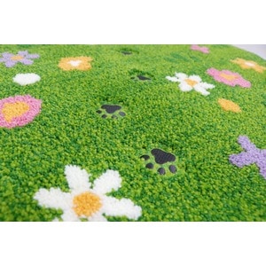 猫ラグ ガーデン GR グリーン 【約70×90cm】(卸商品)
