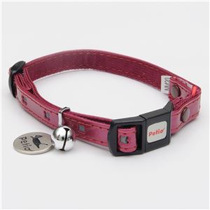 （まとめ）CAT COLLAR クロスレザーカラー レッド【×3セット】 (猫用品/首輪)(卸商品)