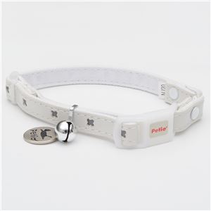 （まとめ）CAT COLLAR クロスレザーカラー ホワイト【×3セット】 (猫用品/首輪)(卸商品)