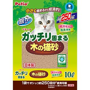（まとめ）ガッチリ固まる木の猫砂 10L【×2セット】 (猫砂)(卸商品)