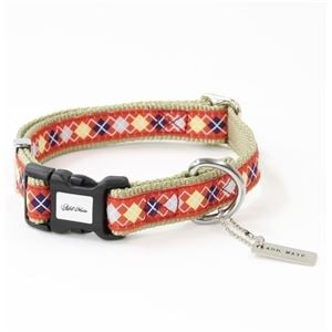（まとめ）アーガイルカラー M レッド【×2セット】 (犬用品/首輪)(卸商品)