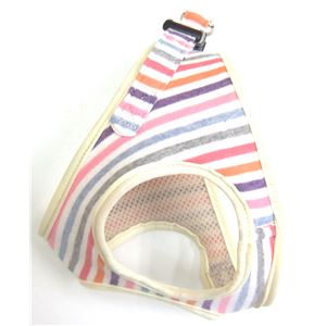 （まとめ）ストライプソフトハーネス S マルチホワイト【×2セット】 (犬用品/ハーネス)(卸商品)