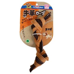 （まとめ）牛革ロープトイ ボーン【×5セット】 (犬用玩具)(卸商品)