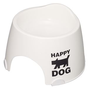 （まとめ）小型犬専用フードボウル すべり止め付 ホワイト【×5セット】 (犬用品)(卸商品)