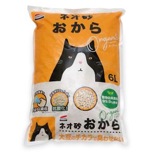 （まとめ）ネオ砂 おから オーガニック 6L【×3セット】 (猫砂)(卸商品)