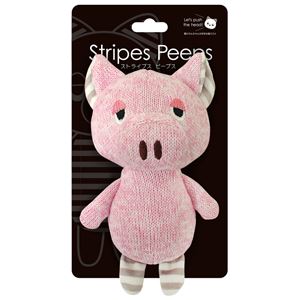 （まとめ）ストライプス ピープス ぶた【×5セット】 (犬用玩具)(卸商品)