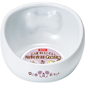 （まとめ）こぼれにくい陶製食器 わんこ用 M【×3セット】 (犬用品/食器)(卸商品)