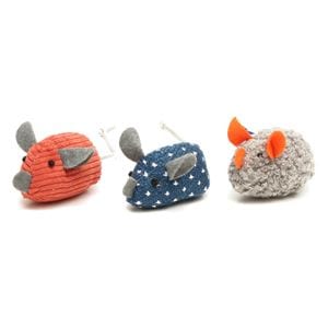 (まとめ)ファニーズ フラッフィーマウス (3個セット)【×3セット】 (猫用玩具)(卸商品)