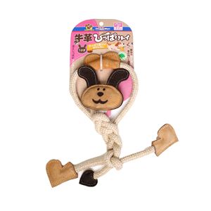 （まとめ） 牛革ひっぱりトイ うさぎ 【×2セット】 （犬用玩具）(卸商品)