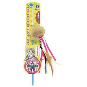 （まとめ） CAT TOY 猫じゃらし ふわふわボール 【×5セット】 （猫用玩具）(卸商品)
