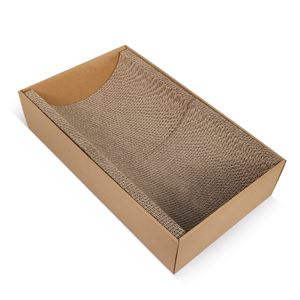  ねこがくれ ねこちゃんのつめみがき U字型BOX （猫用玩具／爪磨き）(卸商品)