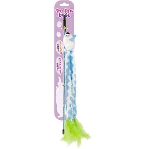 （まとめ）ファーテイルじゃらし ブルー （猫用玩具） 【×5セット】(卸商品)