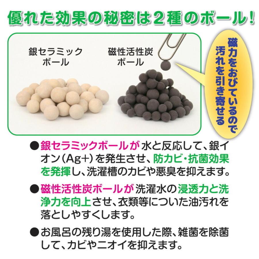 ココスクリーン （洗濯機用 抗菌+消臭+洗浄力アップ 洗浄ボール）日本製 銀(消臭)+ 活性炭入り 洗浄力アップ セラミックボール ココスクリーン